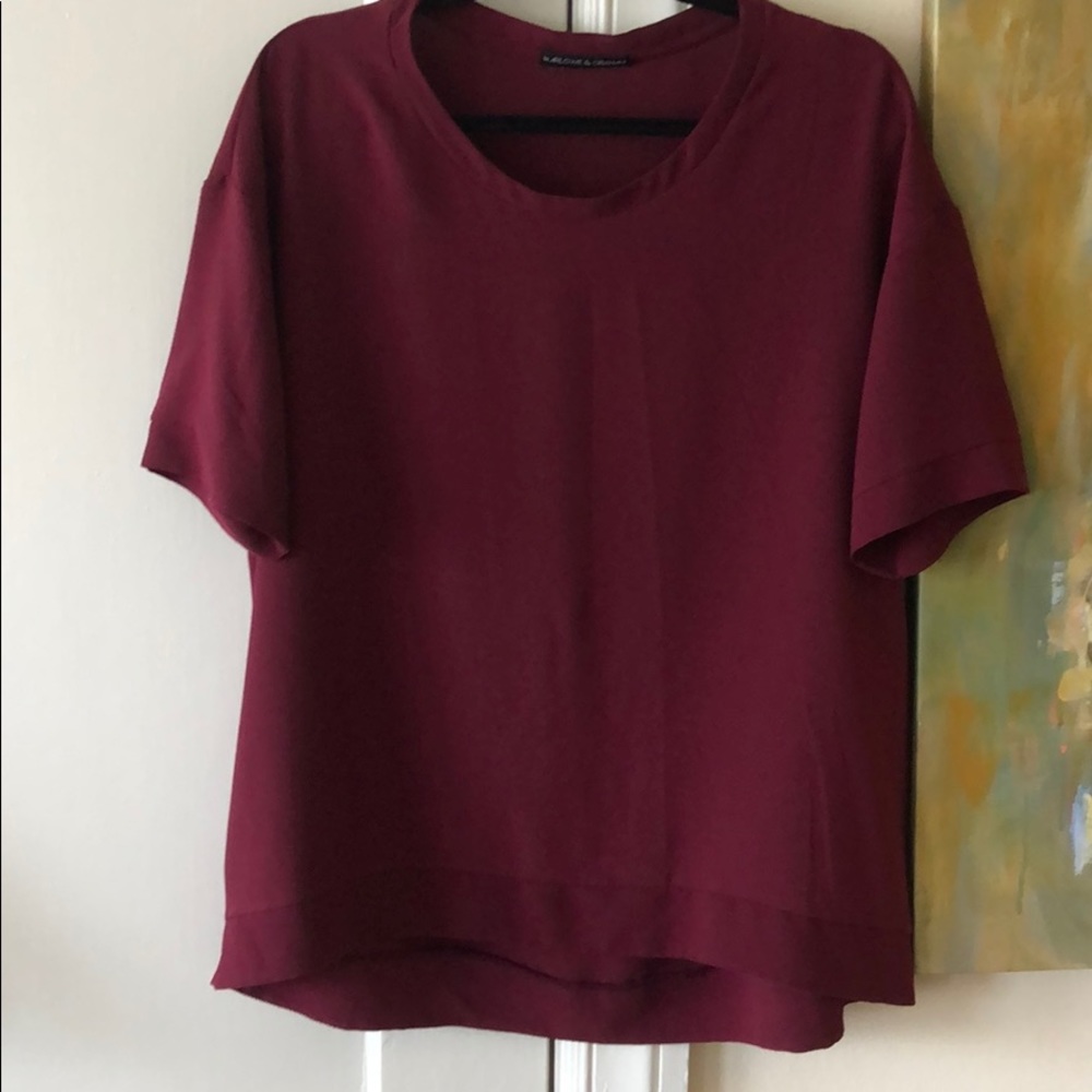 Maroon top